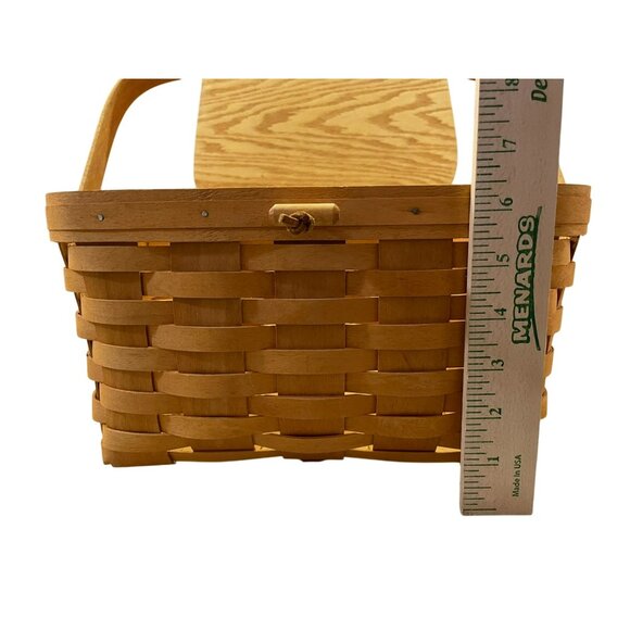 Vintage 2000 Longaberger Picnic Basket Used with Riser - Picture 7 of 16